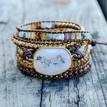 Agaat Armband met Maanschijn Patroon