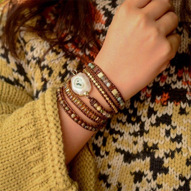 Agaat Armband met Maanschijn Patroon