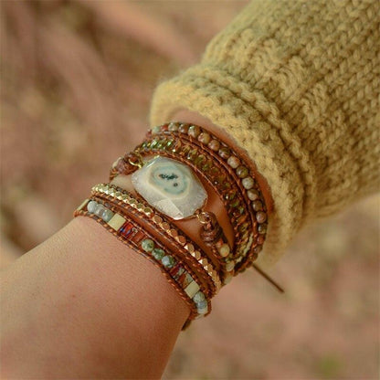 Agaat Armband met Maanschijn Patroon