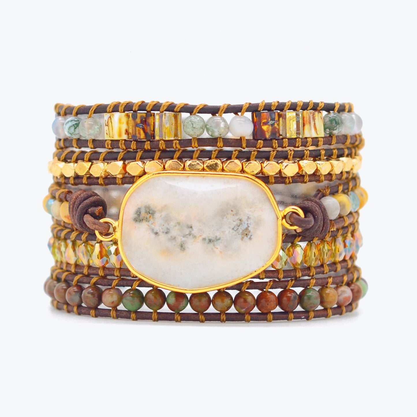 Agaat Armband met Maanschijn Patroon