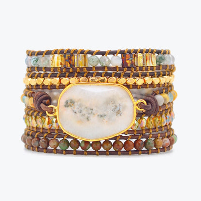 Agaat Armband met Maanschijn Patroon