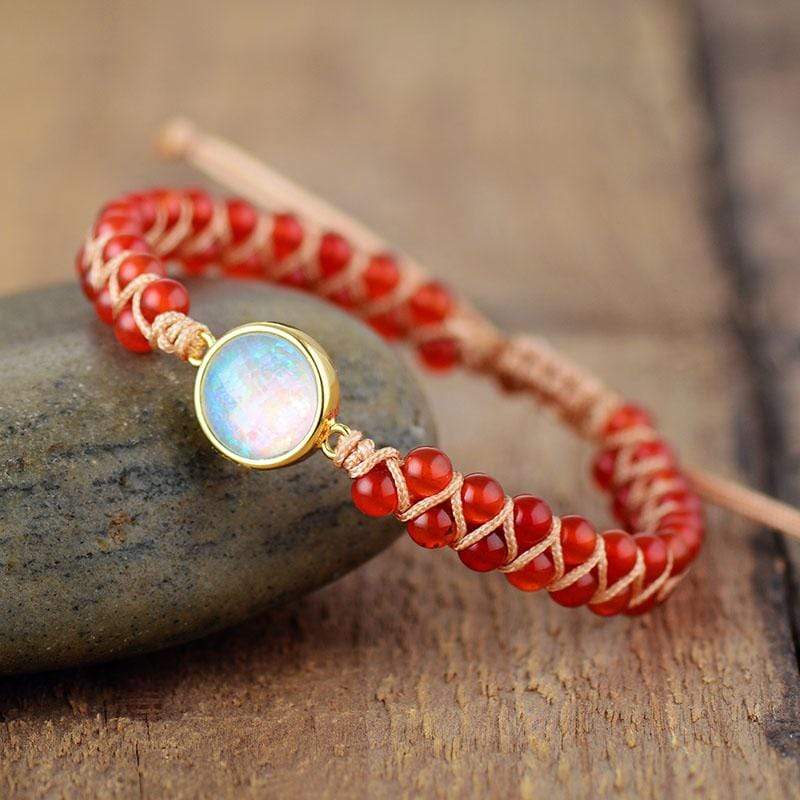 Yoga Armband met Amethist en Opaal Edelsteen