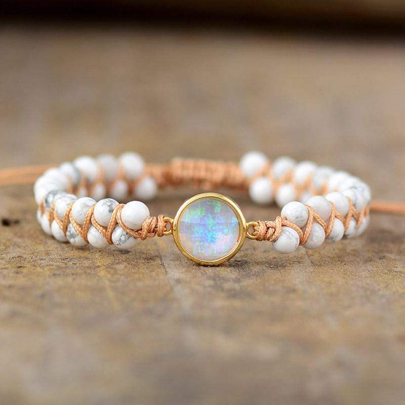 Yoga Armband met Amethist en Opaal Edelsteen