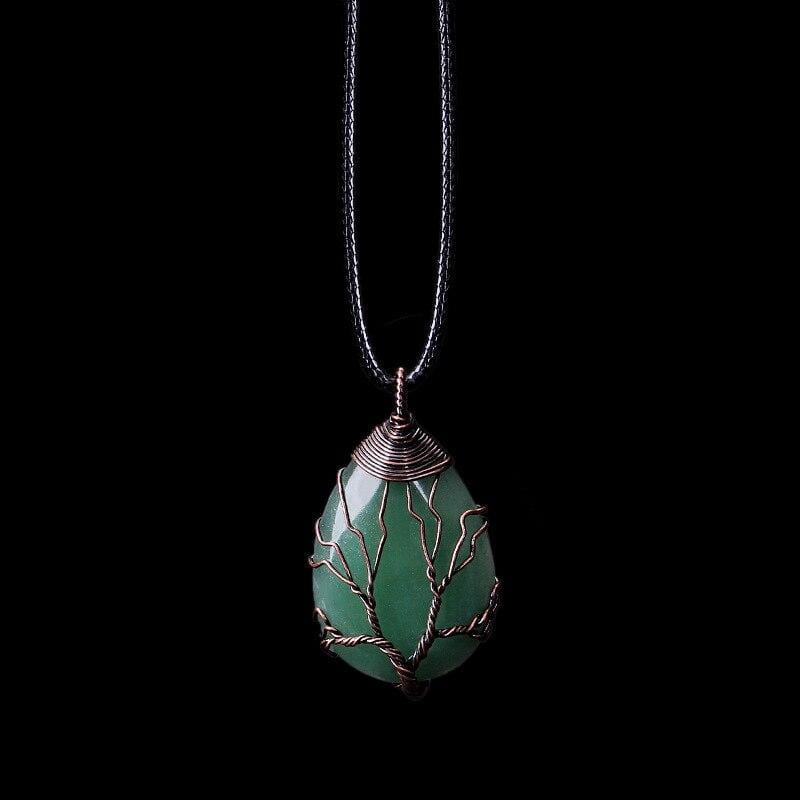 Druppelketting Aventurijn Edelsteen Sieraden - Mode Vibes