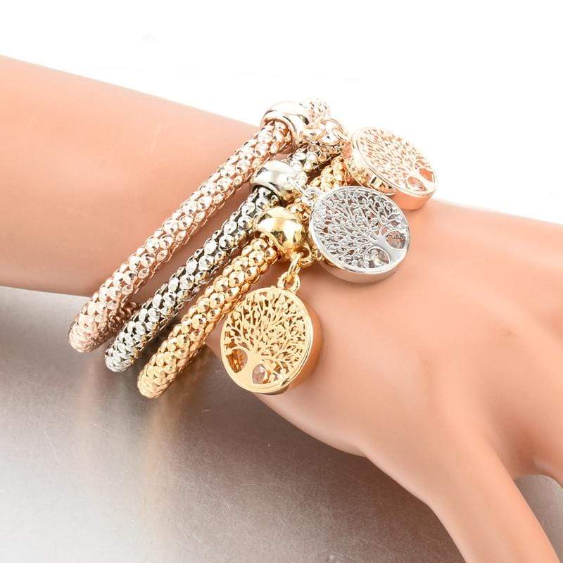 Boom des Levens Armband Set 3-delig Zilver Liora - Mode Vibes