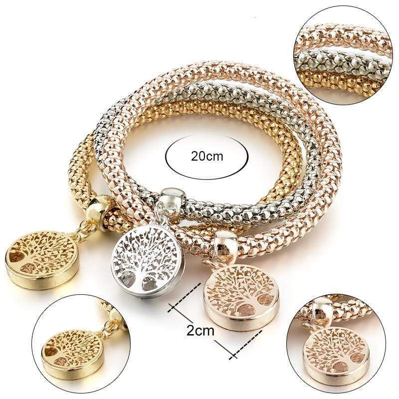 Boom des Levens Armband Set 3-delig Zilver Liora