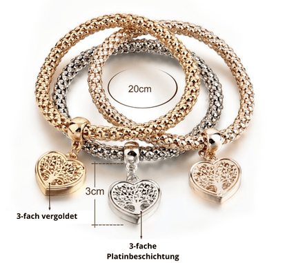 Boom des Levens Armband Set 3-delig Zilver Liora