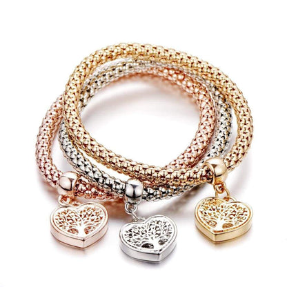 Boom des Levens Armband Set 3-delig Zilver Liora