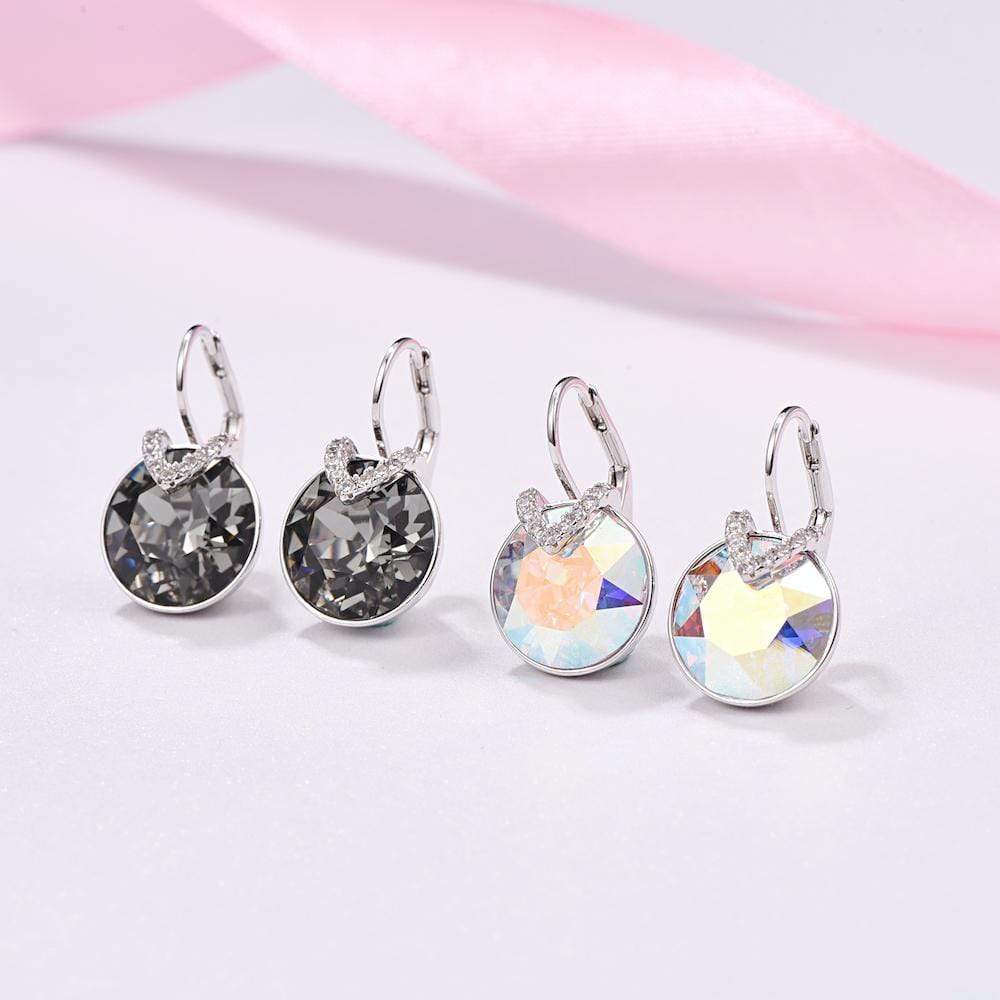 Glitter Oorbellen Aveline Zilverkleurig Mooi
