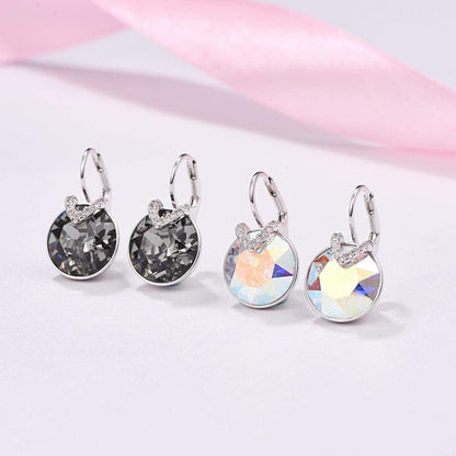 Glitter Oorbellen Aveline Zilverkleurig Mooi