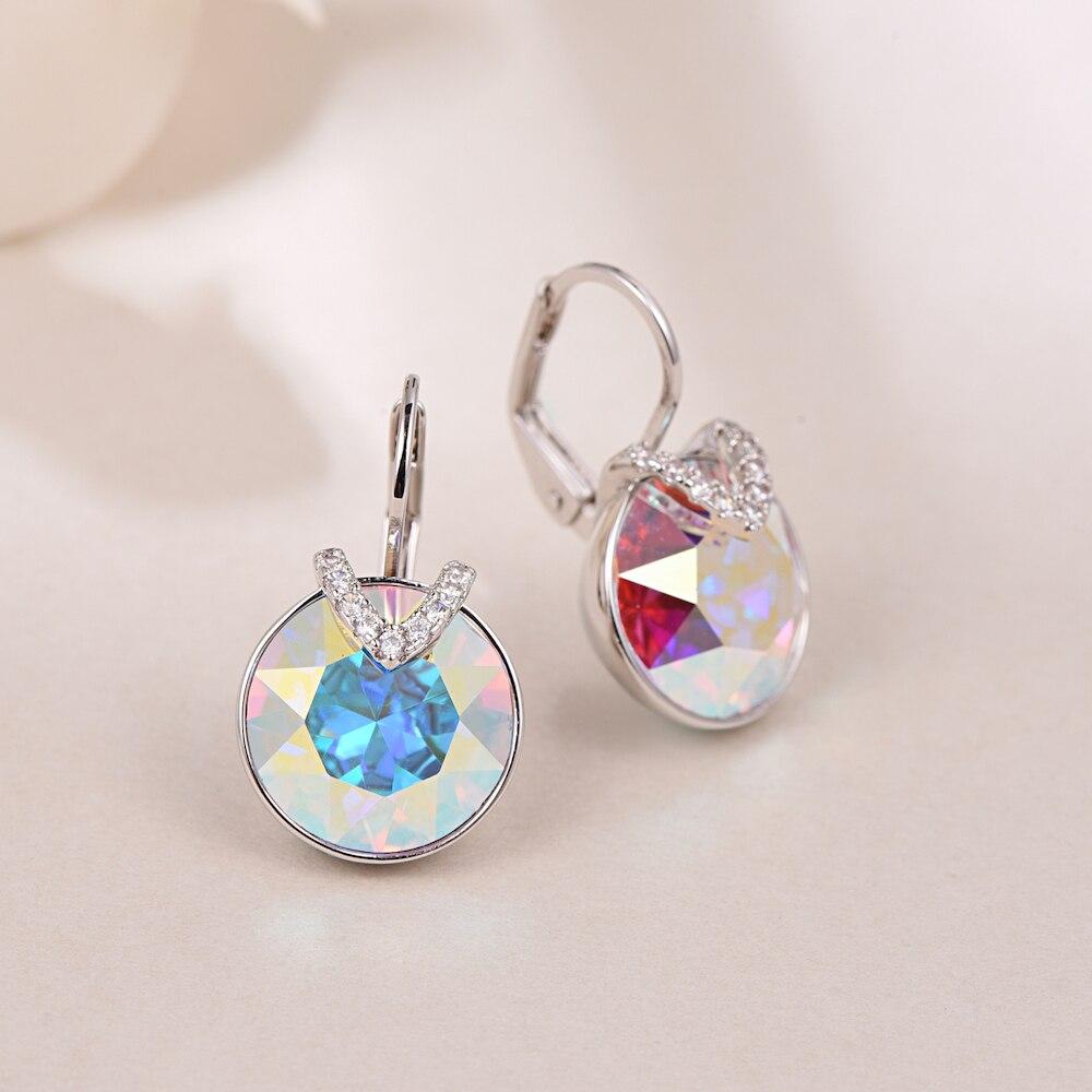 Glitter Oorbellen Aveline Zilverkleurig Mooi