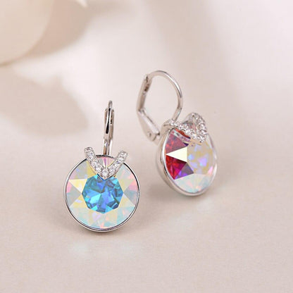 Glitter Oorbellen Aveline Zilverkleurig Mooi