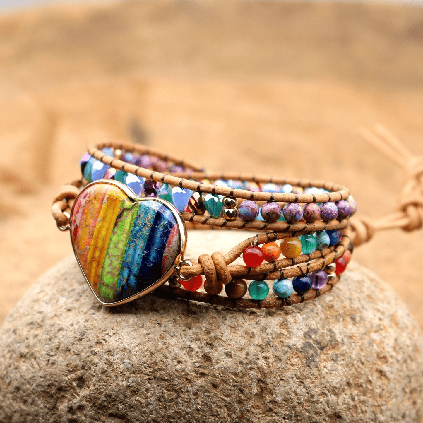 Hart Chakra Armband met Kristal Edelstenen