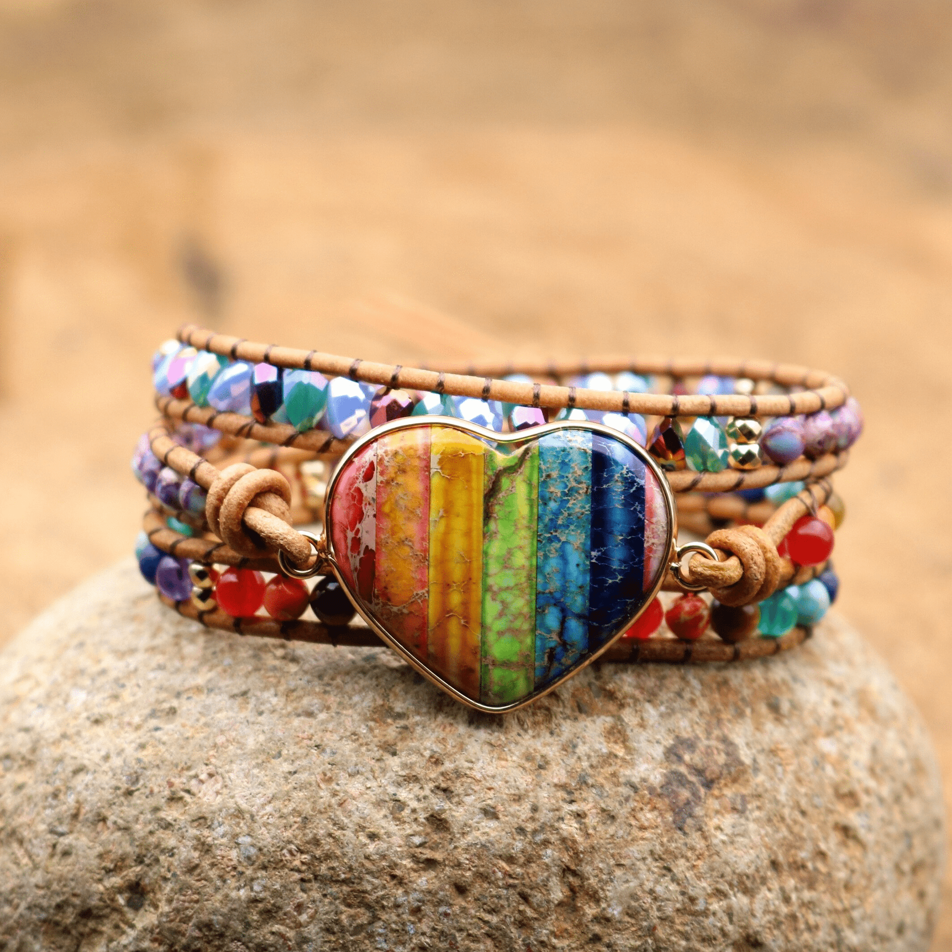 Hart Chakra Armband met Kristal Edelstenen - Mode Vibes
