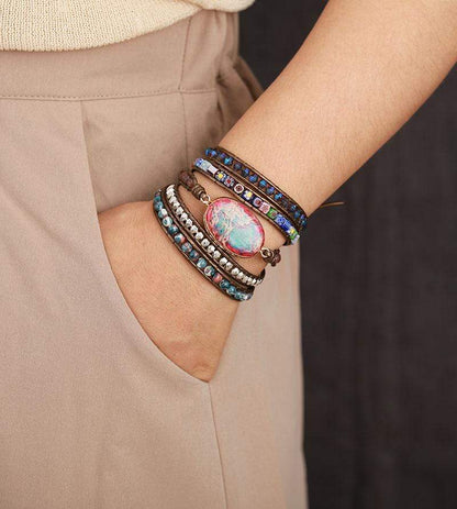 Bloemen Armband Flora Beschermend Leer