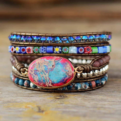 Bloemen Armband Flora Beschermend Leer