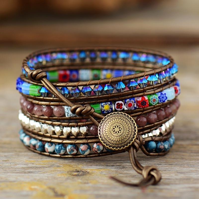 Bloemen Armband Flora Beschermend Leer