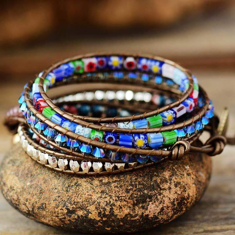 Bloemen Armband Flora Beschermend Leer