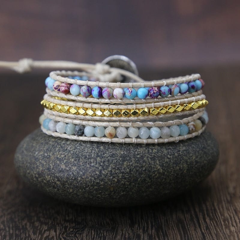 Jaspis Armband Wikkel Stijl Amarilis Edelsteen - Mode Vibes