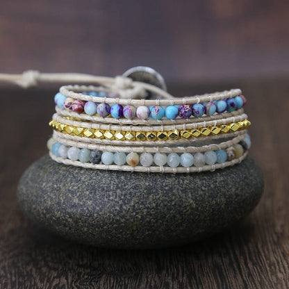 Jaspis Armband Wikkel Stijl Amarilis Edelsteen - Mode Vibes
