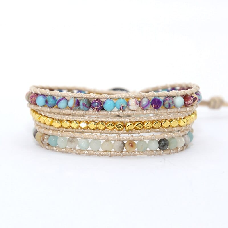 Jaspis Armband Wikkel Stijl Amarilis Edelsteen