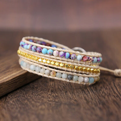 Jaspis Armband Wikkel Stijl Amarilis Edelsteen