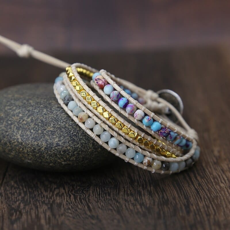 Jaspis Armband Wikkel Stijl Amarilis Edelsteen
