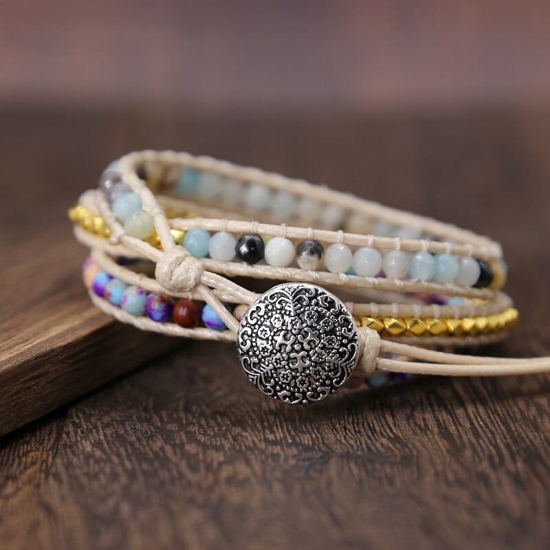 Jaspis Armband Wikkel Stijl Amarilis Edelsteen