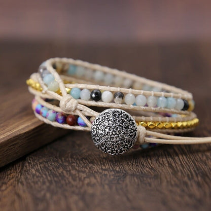 Jaspis Armband Wikkel Stijl Amarilis Edelsteen