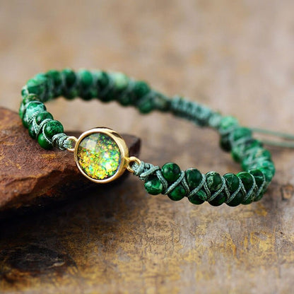 Aarde Armband met Opaal en Jaspis Edelstenen - Mode Vibes