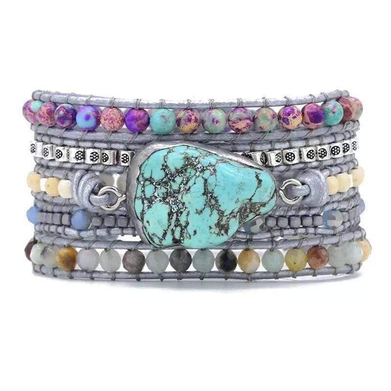 Turkoois Armband Genezend Steen Wikkel Design