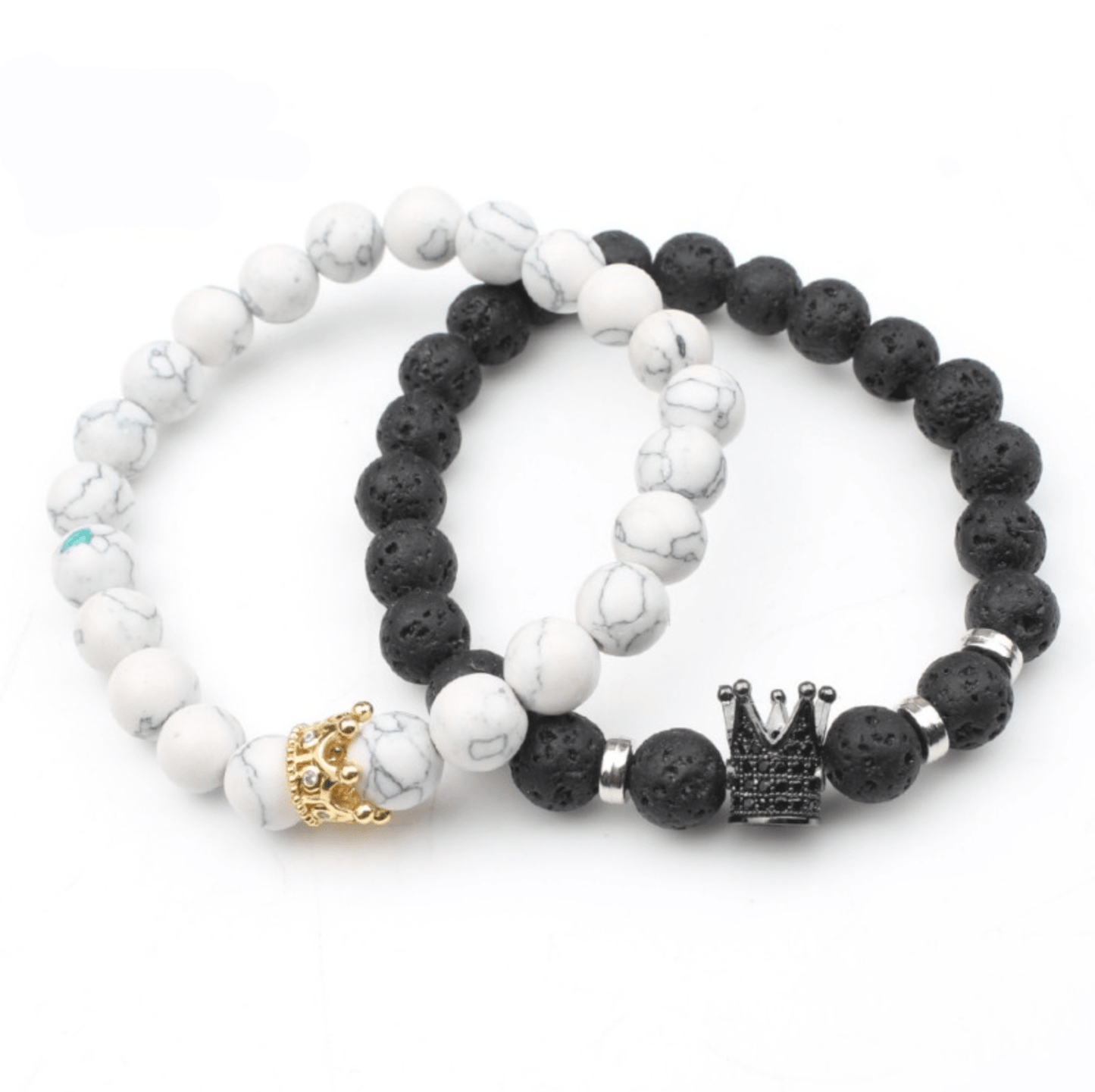 Stel Armband Set Zilver voor Koppel