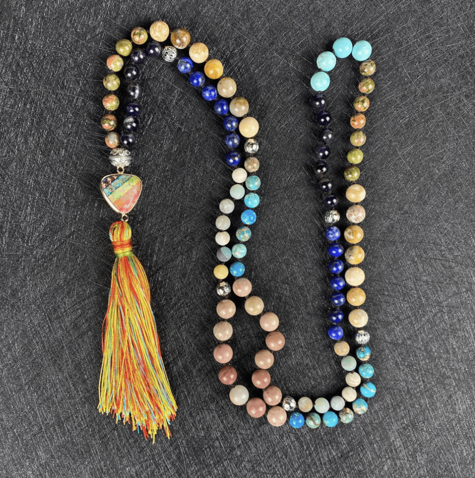 Mala Ketting met Verlichting Edelsteen Hanger