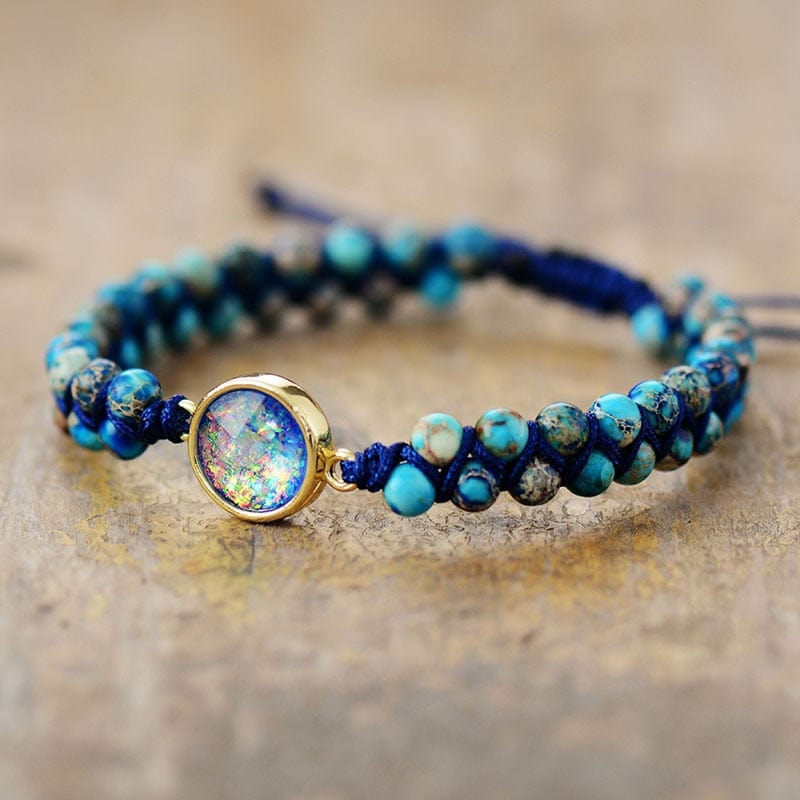 Edelsteen Armband Opaal Jaspis Thalassa Zilver - Mode Vibes