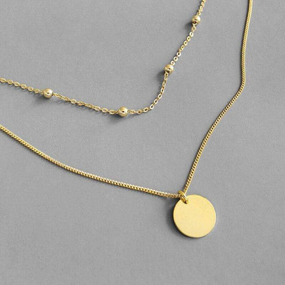 Ketting Met Meerdere Lagen Zilverkleurig Stijlvol