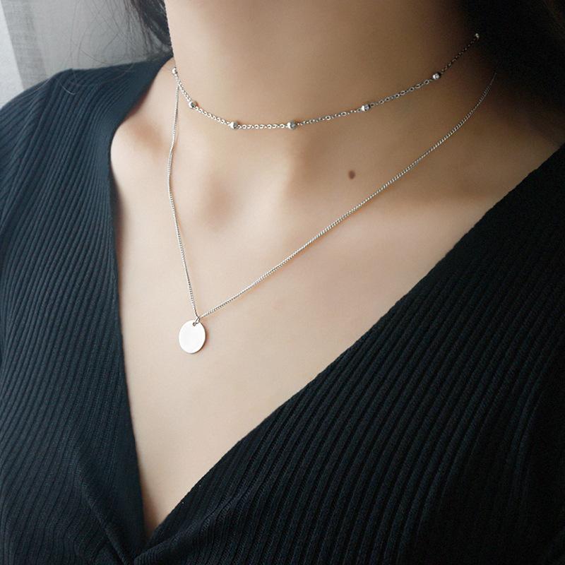Ketting Met Meerdere Lagen Zilverkleurig Stijlvol