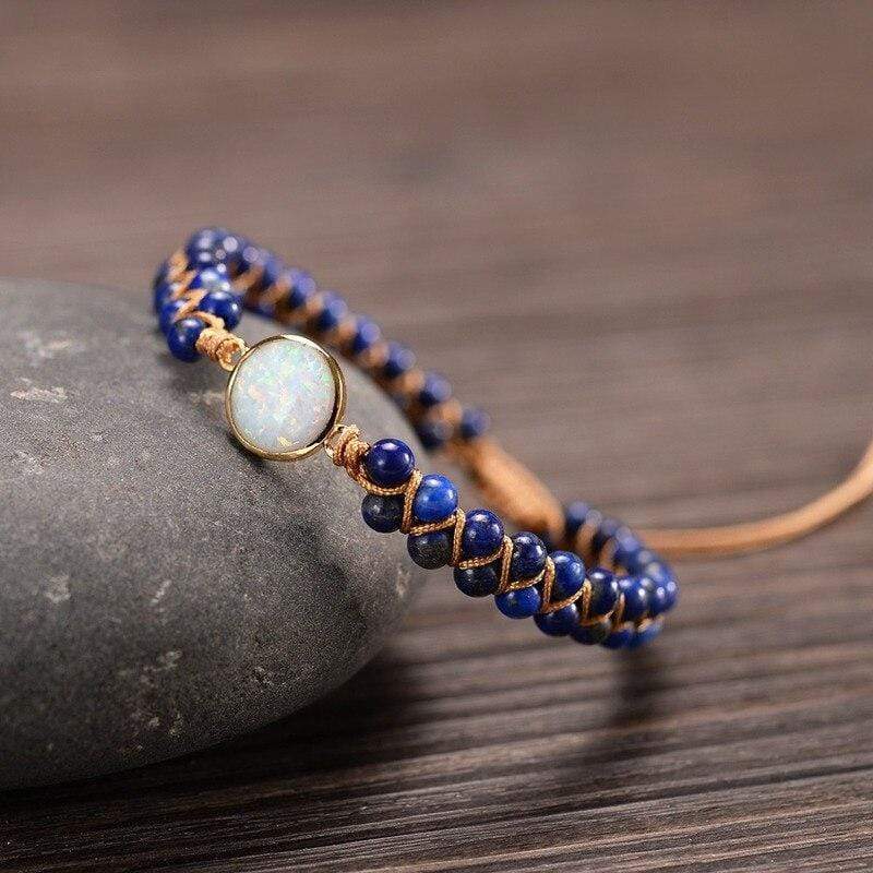 Yoga Armband met Amethist en Opaal Edelsteen