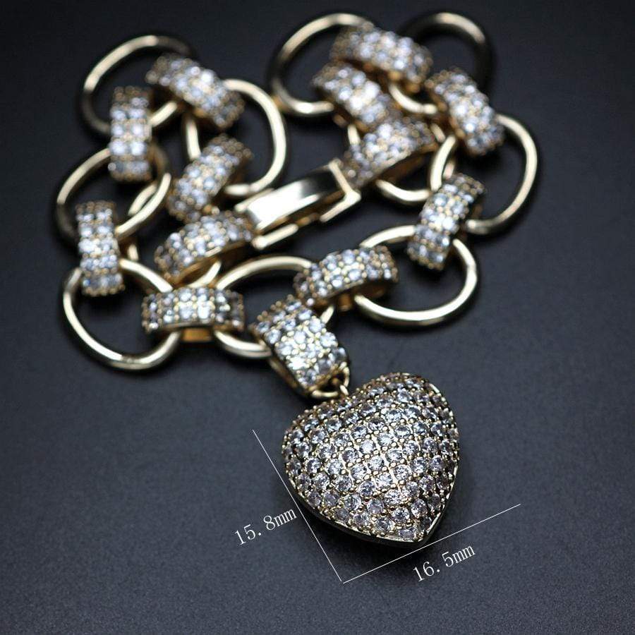 Zirkonia Sieradenset Elegant met Halsketting en Oorbellen