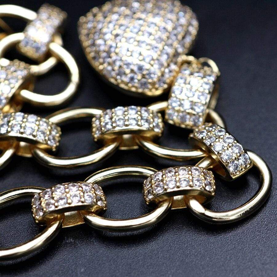 Zirkonia Sieradenset Elegant met Halsketting en Oorbellen