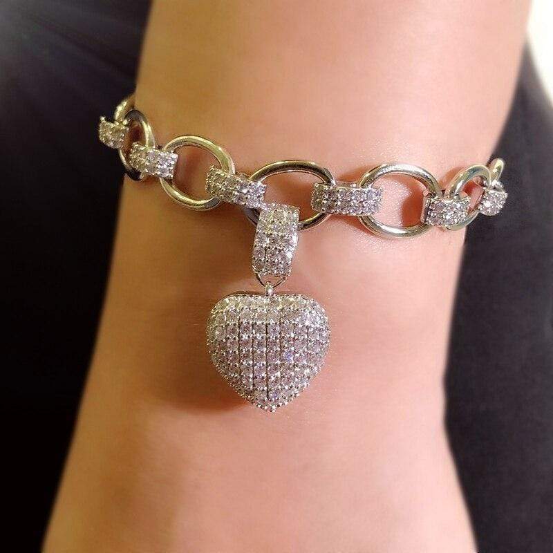 Zirkonia Sieradenset Elegant met Halsketting en Oorbellen