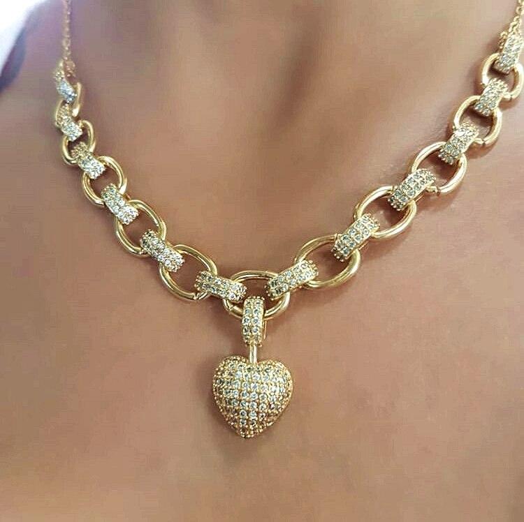 Zirkonia Sieradenset Elegant met Halsketting en Oorbellen