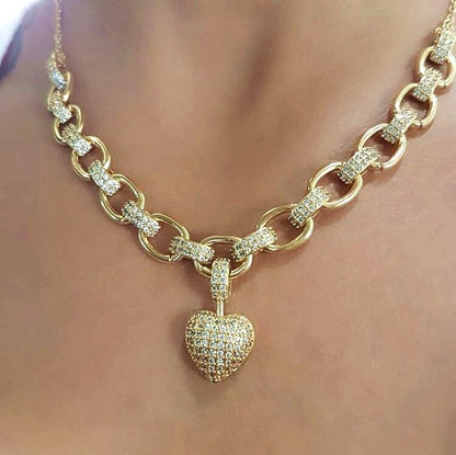 Zirkonia Sieradenset Elegant met Halsketting en Oorbellen