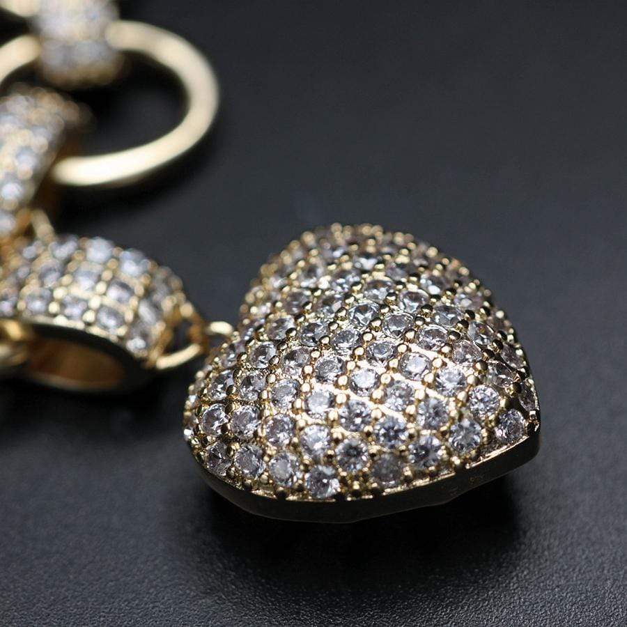 Zirkonia Sieradenset Elegant met Halsketting en Oorbellen