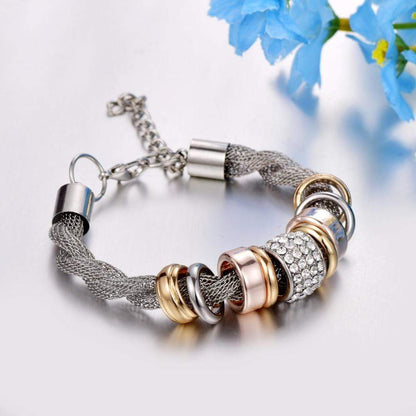 Zarina Armband Gevlochten Zilver Modieus Design