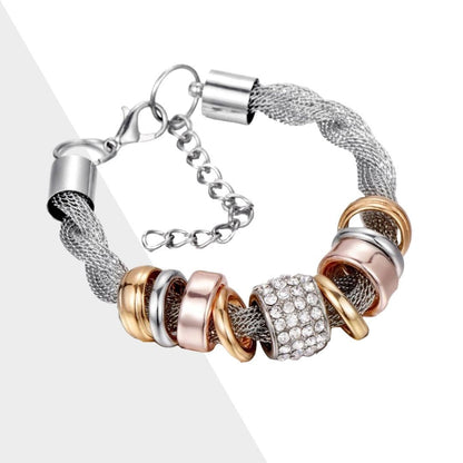 Zarina Armband Gevlochten Zilver Modieus Design - Mode Vibes