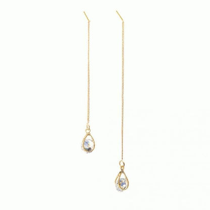 Druppel Oorbellen met Strass Lange Glanzend
