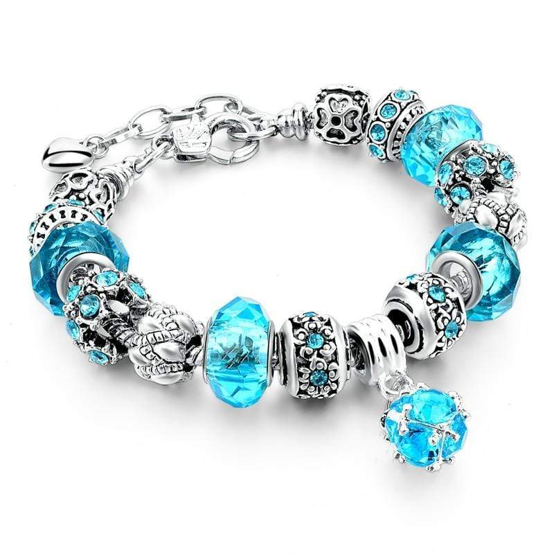 Zilveren Armband met Blauwe Steen Ocean Charm - Mode Vibes