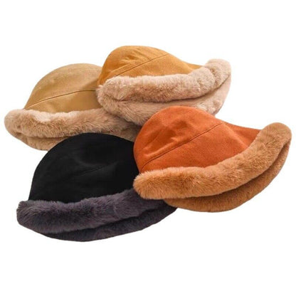 Klara | Klassiek & stijlvol winter vissershoedje in de kleur Caramel voor dames in Heritage stijl ideaal voor de winter