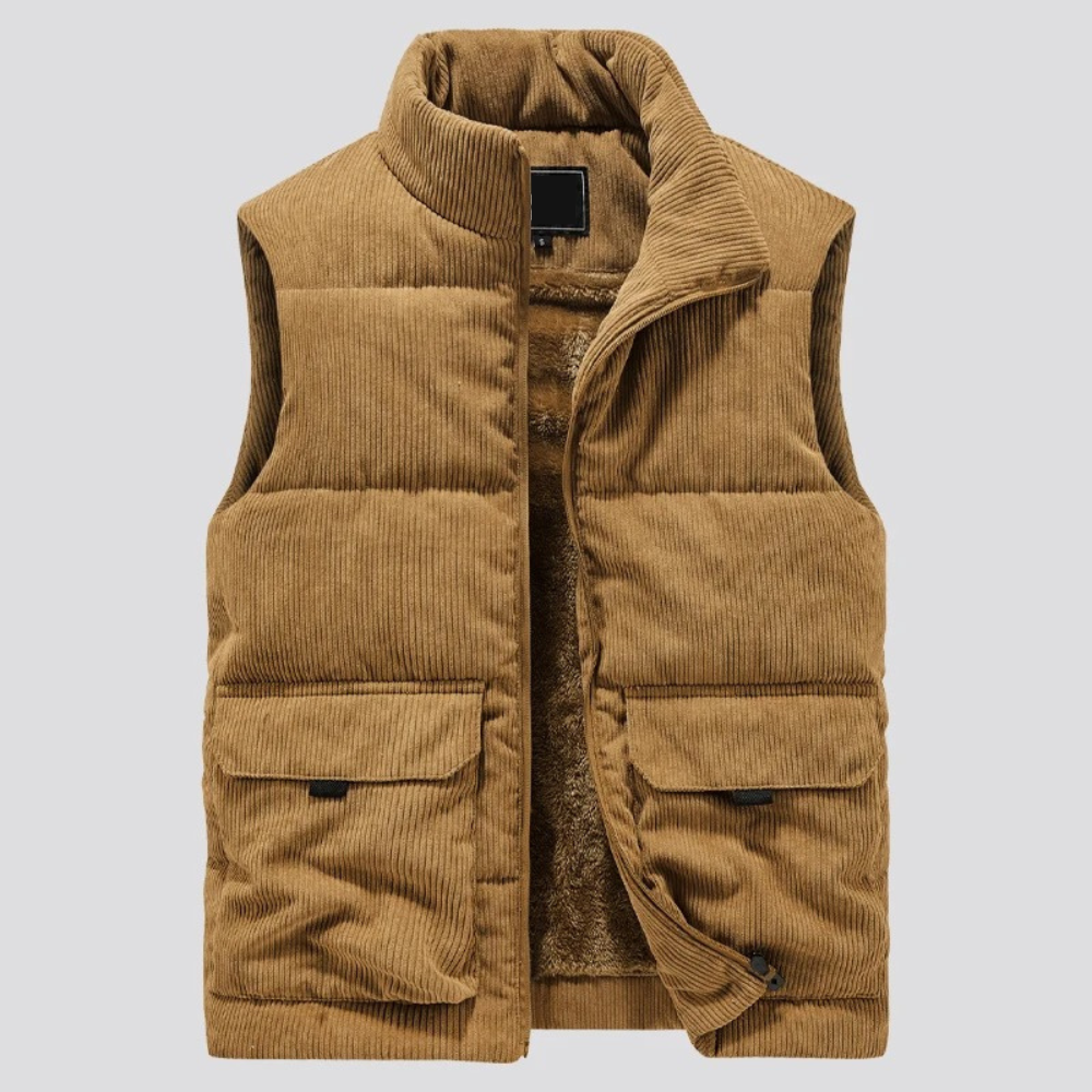 Corduroy Vest Heren Wintervest Warm en Stijlvol - Mode Vibes