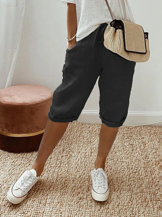 Lena Katoenen Shorts – Ademend en Comfortabel, Ontspannen Pasvorm-1